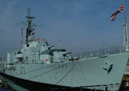 HMS Cavalier, a large boat